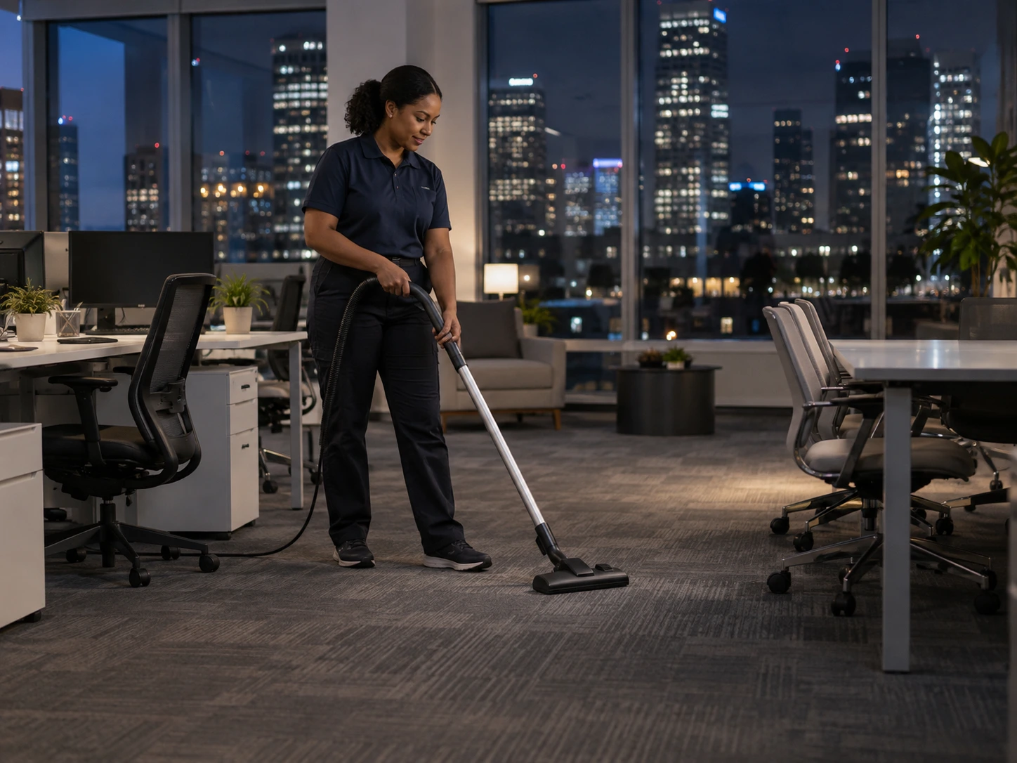 My business stays open late and opens early, how can I still get the space cleaned?